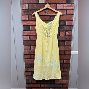 Indikah Yellow Backless Dress